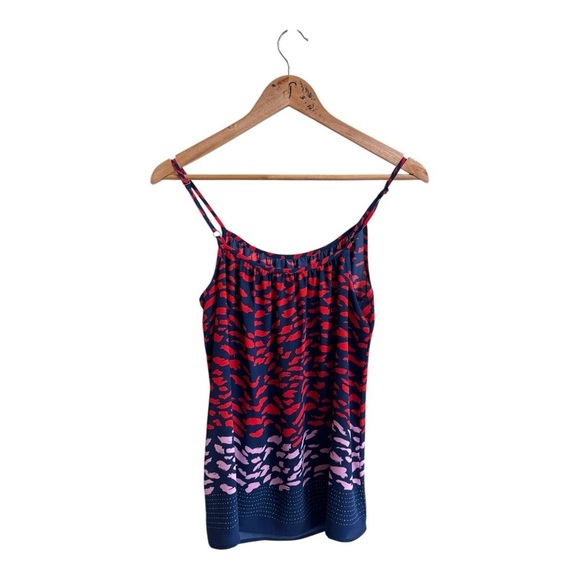 CAbi Smooch Cami Multicolor Printed Spaghetti Strap Womens Size S 5548 - Picture 2 of 14
